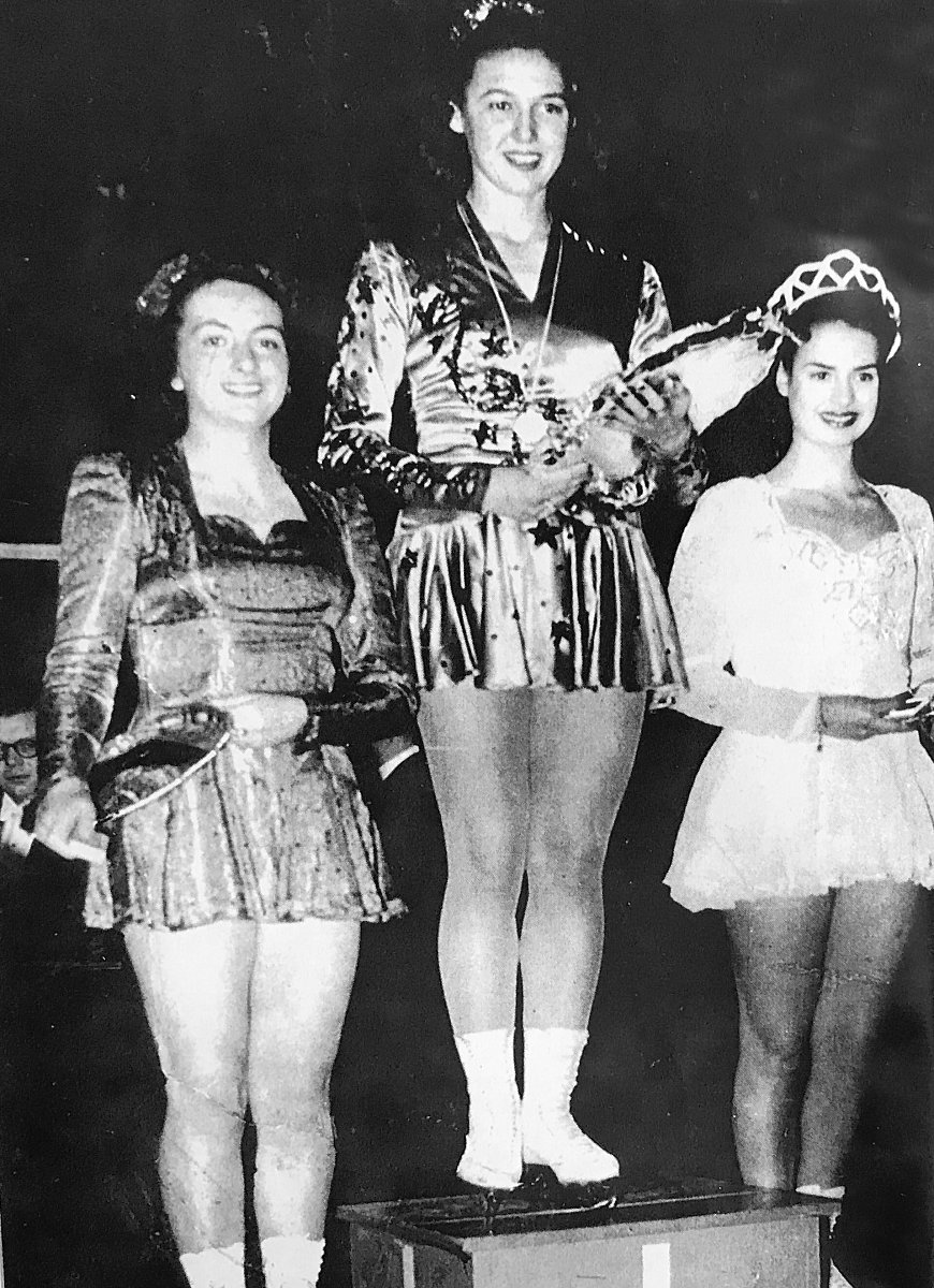 Ája Vrzáňová, mistryně světa v roce 1950 v Londýně, těsně před emigrací.jpg