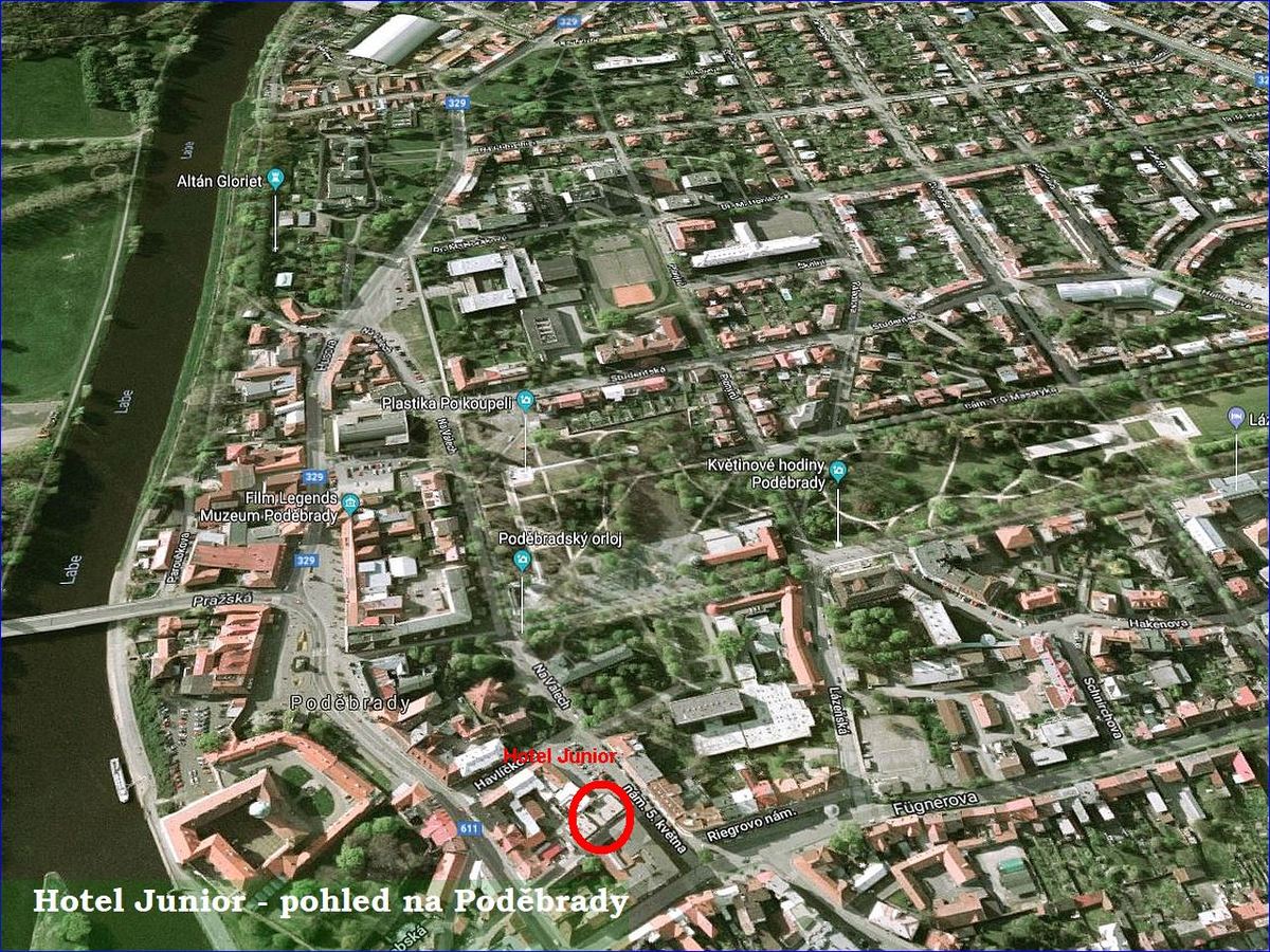 Junior Poděbrady mapa labe