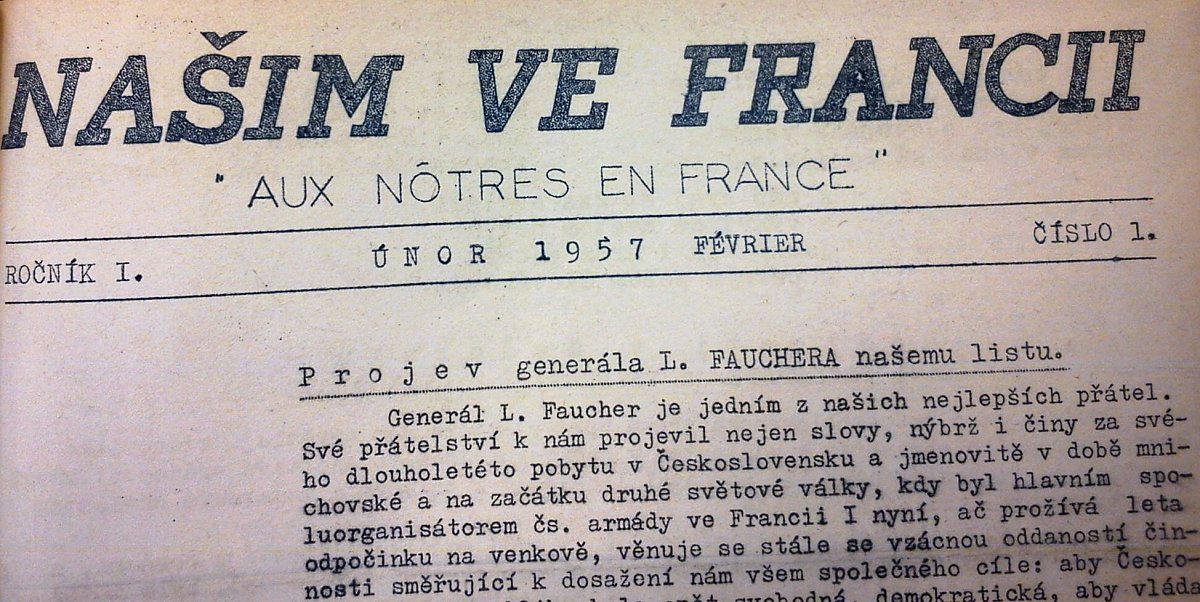 první číslo časopisu Našim ve Francii.jpg