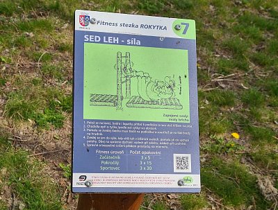 Infopanel fitness stezky Rokytka