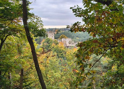 Vyhlídka na hrad z cesty