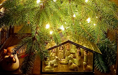 Mexický lidový betlém ve skleníku *