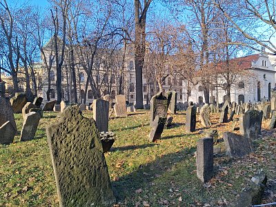 Starý židovský hřbitov v záplavě slunce...