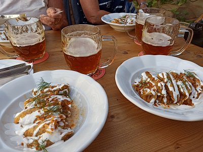 Výborný oběd a pivo