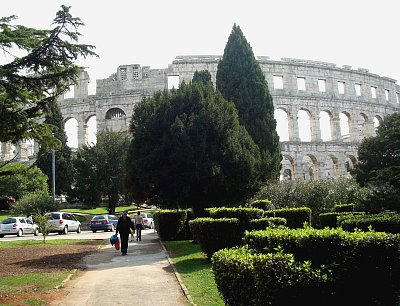 Antický amfiteátr v Pule. Istrie