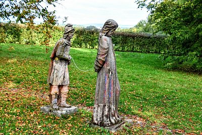 Římský voják vede zatčeného Ježíše Krista