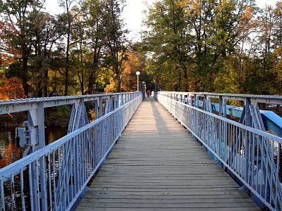 Písek. Můstek přes Otavu. *