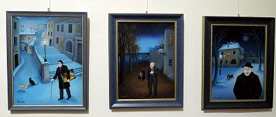 Z výstavy Ivy Hüttnerové v Novoměstské radnici*