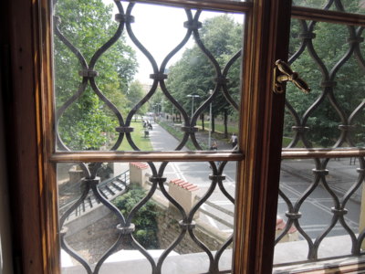 Pohled do parku z Portheimky