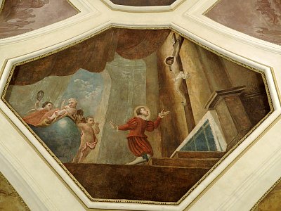 Detail stropního obrazu v klášteře minoritů*