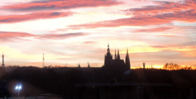Chrám Sv. Víta dnes při západu slunce