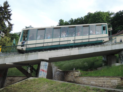 Lanovka na Petřín v zastávce Nebozízek