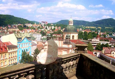 Děčín, pohled ze zámecké Růžové zahrady