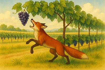 Bájky a ich posolstvo pre ľudstvo. O líške a strapci hrozna (2)