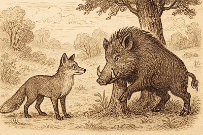 Bájky a ich posolstvo pre ľudstvo. O líške a diviakovi (3)