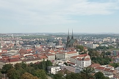 Pohled na Petrov ze Špilberku *