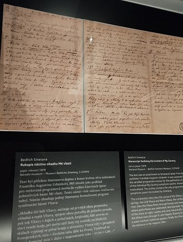 Rukopis nástinu obsahu Mé vlasti, B. Smetana
