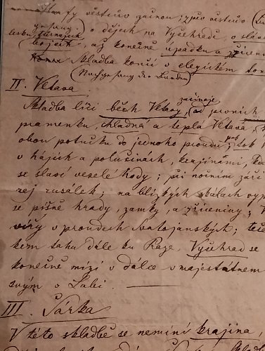 z rukopisu B. Smetany