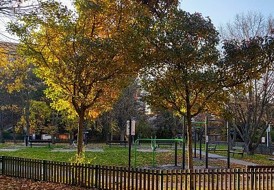 Klidné místo k pohybu i k posezení