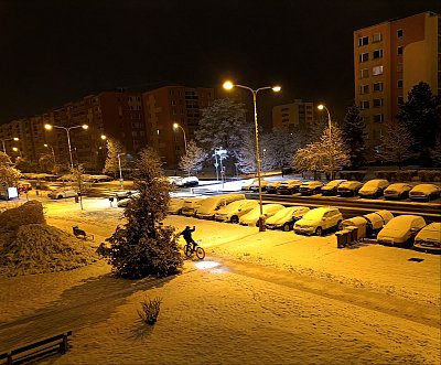 Cyklista jedoucí z flámu - dnes ve 4:25