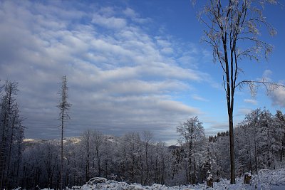 Hostýnské vrchy pod sněhem