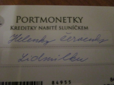 vlastnoručně psané věnování