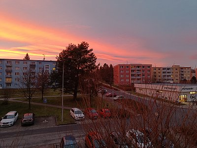 Dnešní stmívání u nás