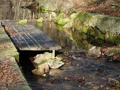 Máchadlo na potoce..