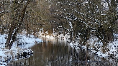 Tichá Orlice při západu sluníčka....
