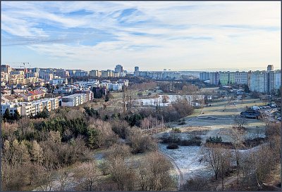 Zamrzlý rybník ve Stodůlkách