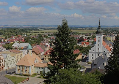 Pohled na město Javorník ve Slezsku
