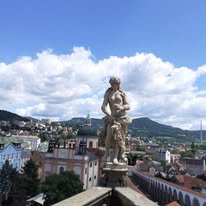 Výhled z   Růžové zahrady