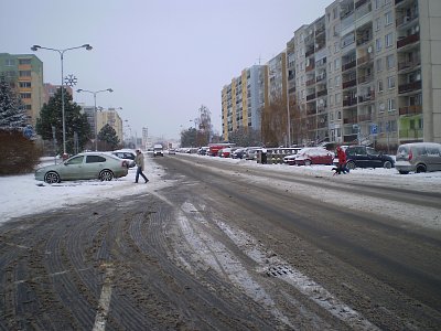 Zima v sídlišti