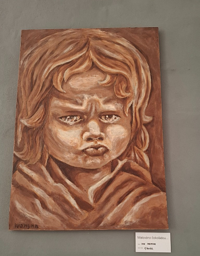 dívenka -  malováno čokoládou