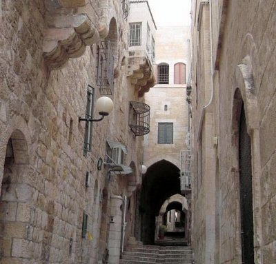 Jedna z mnoha kouzelných jeruzalémských uliček