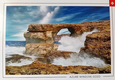 Zakoupená fotografie Azurového okna, jak vypadalo před katastrofou.