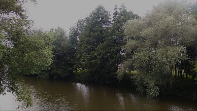 Pohled z lávky na Sázavu