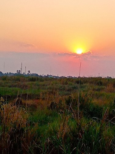 Západ slunce na Mekongu, Vientiane