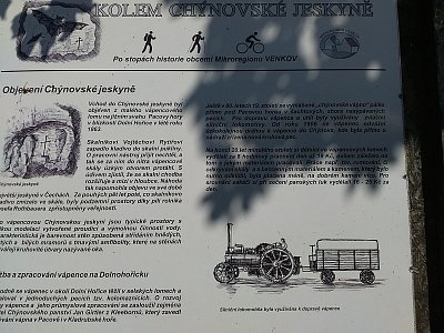 Chýnovská jeskyně byla objevena náhodně roku 1863. Pak již r. 1868 zpřístupněna.