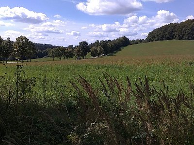 Zajímavou jeskyni jsme si prohlédli s průvodcem, nyní ohlédnutí k Pacově hoře.