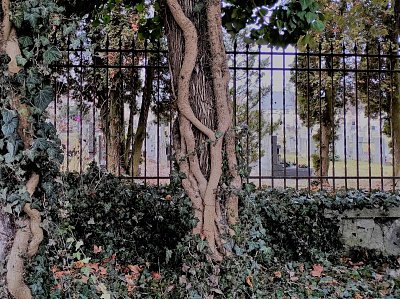 Od vlakového nádraží vede do centra cesta podél hřbitova