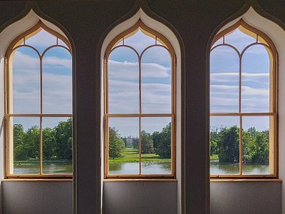 Výhled z místnosti minaretu v prvním patře