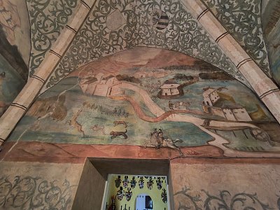 Zelená komnata - renesanční malby ze 14. století