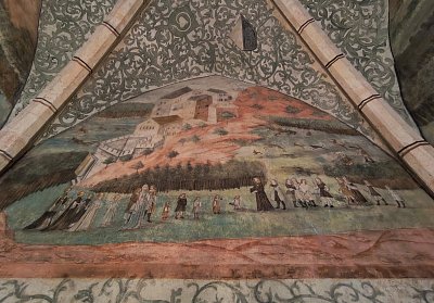 Zelená komnata - renesanční malby ze 14. století