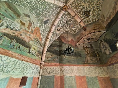 Zelená komnata - renesanční malby ze 14. století