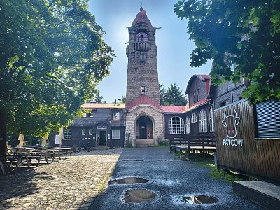 Rozhledna Černá studnice po dešti