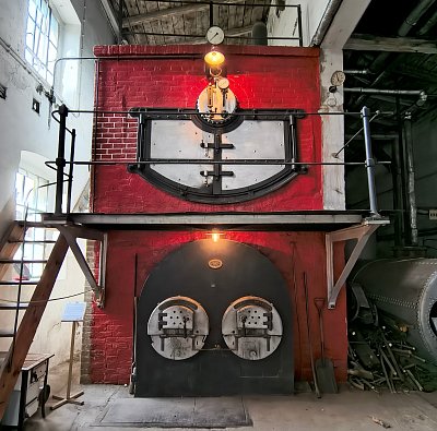 Stále funkční kotel v Jizerskohorském technickém muzeu