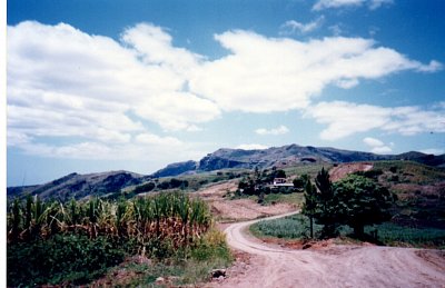 Fidži - cesta ve vnitrozemí Viti Levu