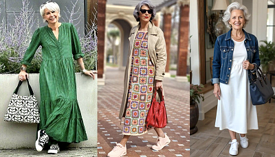 Tenisky a sukně. To není jen móda pro mladé. Naopak, sluší i starším dámám