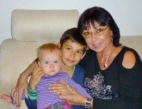 s vnukem a s nevl. pravnučkou - září 2013
